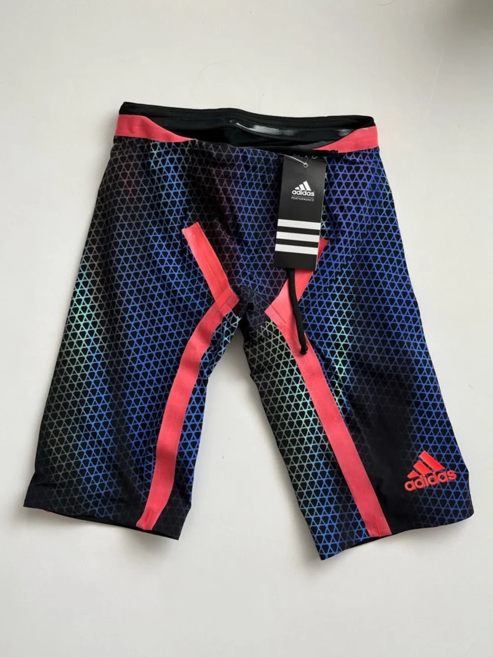 Adidas Jammer Elite High Waisted Tech Suit Swim Shorts Size 26 NEW NWT